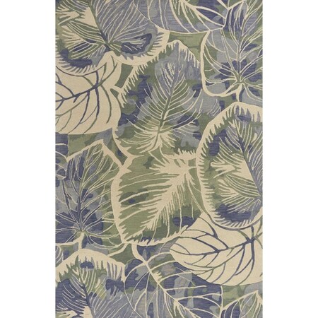 Palacedesigns 7 ft. 9 in. x 9 ft. 6 in. Wool Blue & Green Area Rug PA3654253